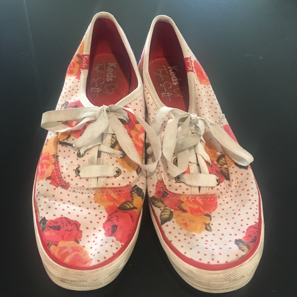 Taylor Swift floral polka dot Keds